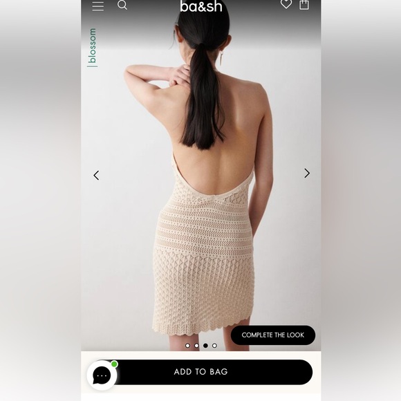 NEW ba&sh Crochet Halter Dress - Picture 3 of 3